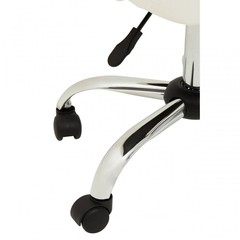 Metro Off White Leather Effect Home Office Chair