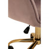 Metro Pink Velvet And Gold Home Office Chair