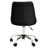 Metro Ribbed Black And Chrome Home Office Chair