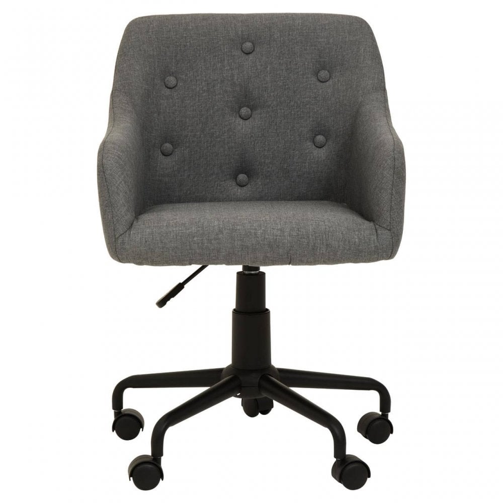 Metro Tufted Grey And Black Home Office Chair