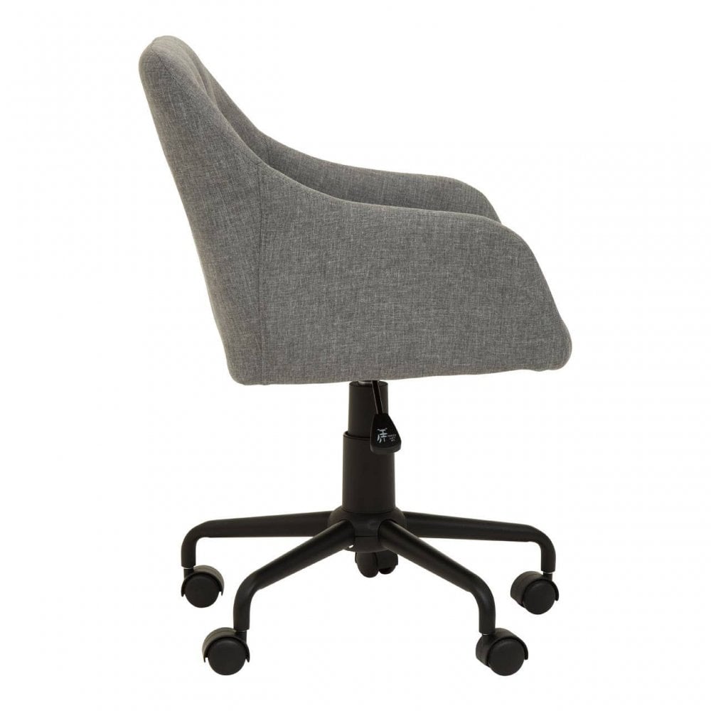 Metro Tufted Grey And Black Home Office Chair