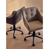 Metro Tufted Grey And Black Home Office Chair