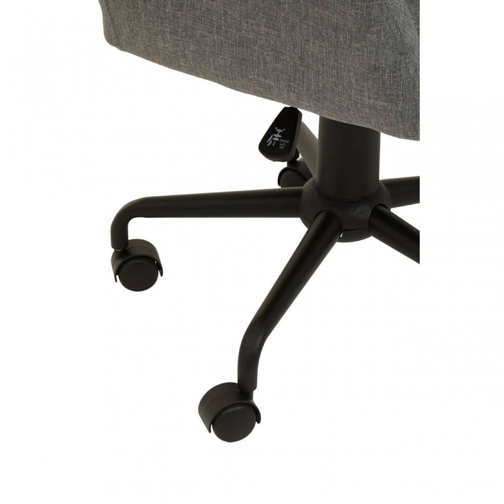Metro Tufted Grey And Black Home Office Chair