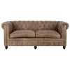 Bison 3 Seat Light Brown Leather Sofa