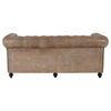Bison 3 Seat Light Brown Leather Sofa