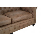Bison 3 Seat Light Brown Leather Sofa