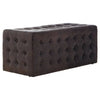 Bison Antique Black / Brown Leather Bench