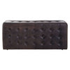 Bison Antique Black / Brown Leather Bench