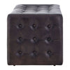 Bison Antique Black / Brown Leather Bench