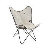 Bison Black Cowhide Butterfly Chair
