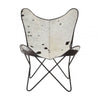 Bison Black Cowhide Butterfly Chair