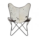 Bison Black Cowhide Butterfly Chair