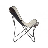 Bison Black Cowhide Butterfly Chair