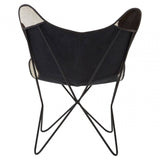 Bison Black Cowhide Butterfly Chair