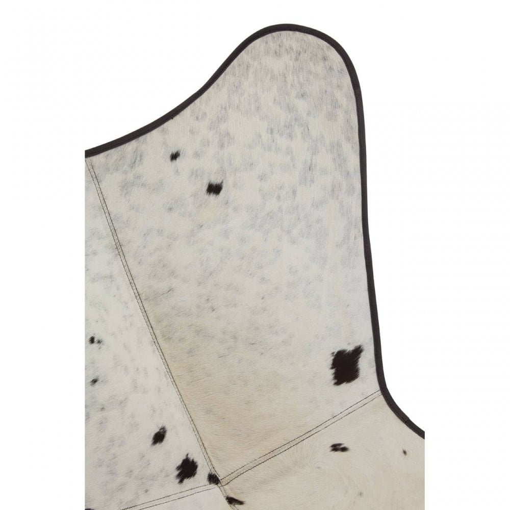 Bison Black Cowhide Butterfly Chair