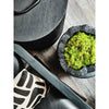 Bison Black Leather Armchair With Wood Frame