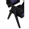 Bison Black Leather Armchair With Wood Frame