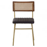Bison Black Leather Dining Chair