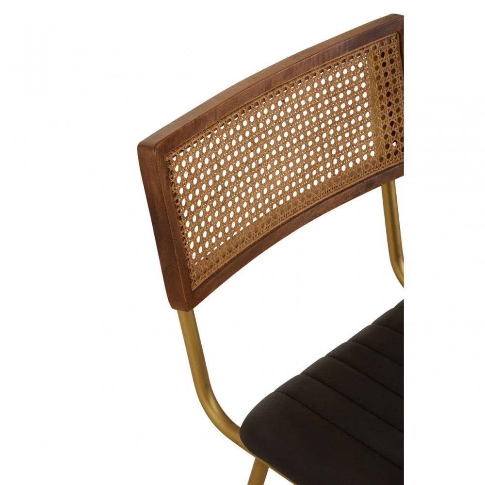 Bison Black Leather Dining Chair