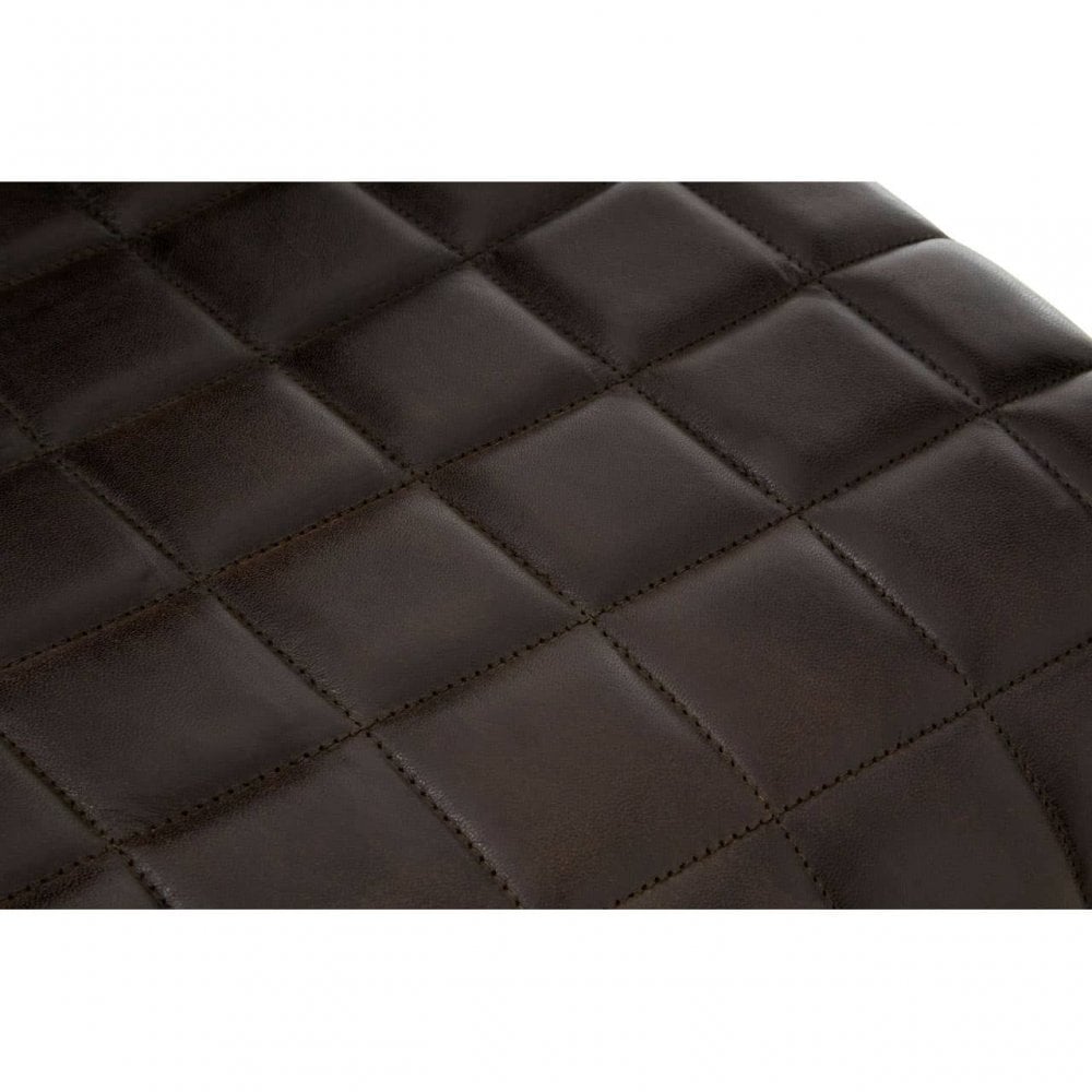 Bison Black Leather Weave Chair