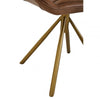 Bison Brown Leather Footstool