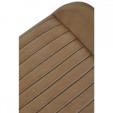 Bison Grey Leather Footstool