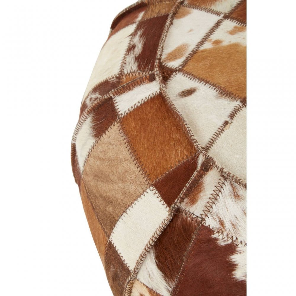 Bison Leather Pouffe