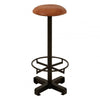 Bison Light Brown Leather Bar Stool