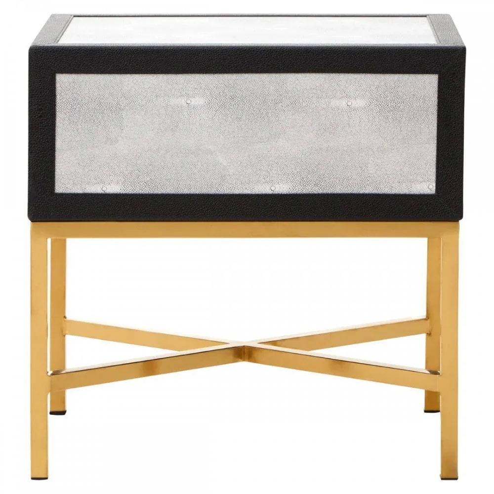 Cadence Grey Shagreen Side Table