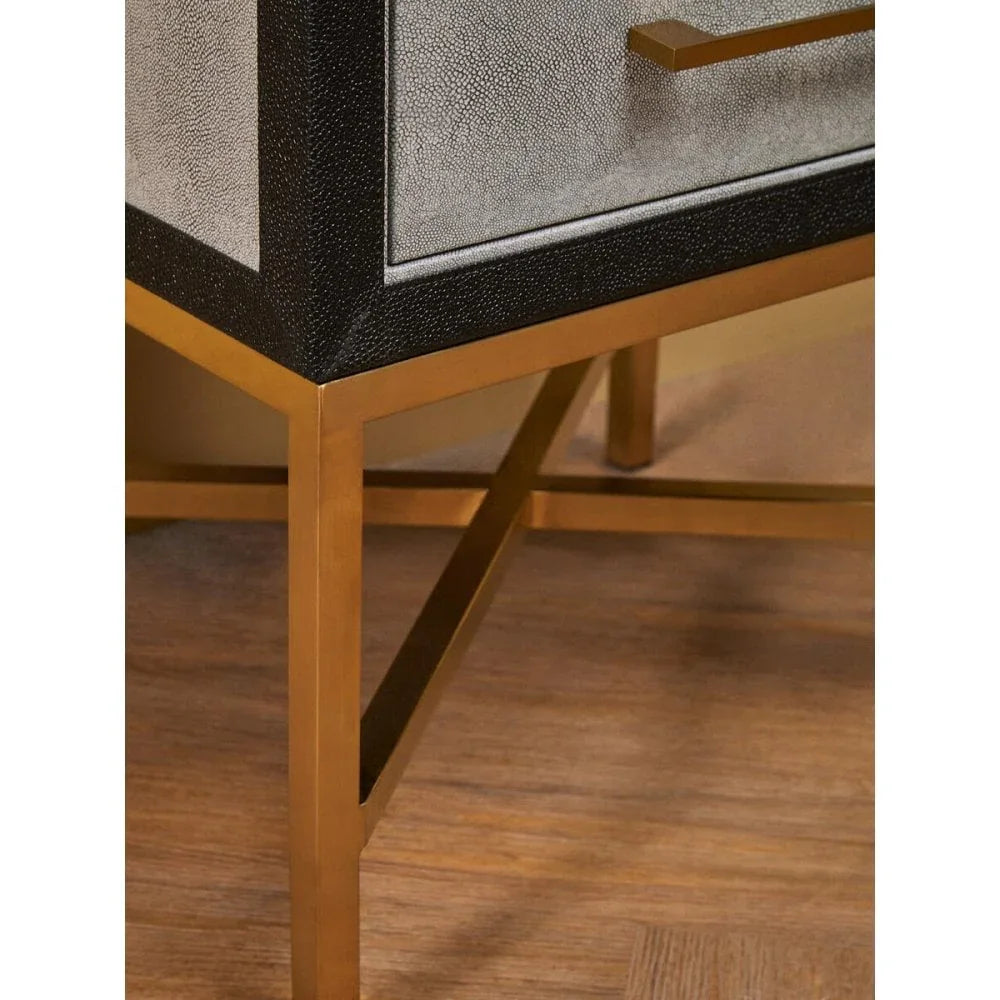 Cadence Grey Shagreen Side Table