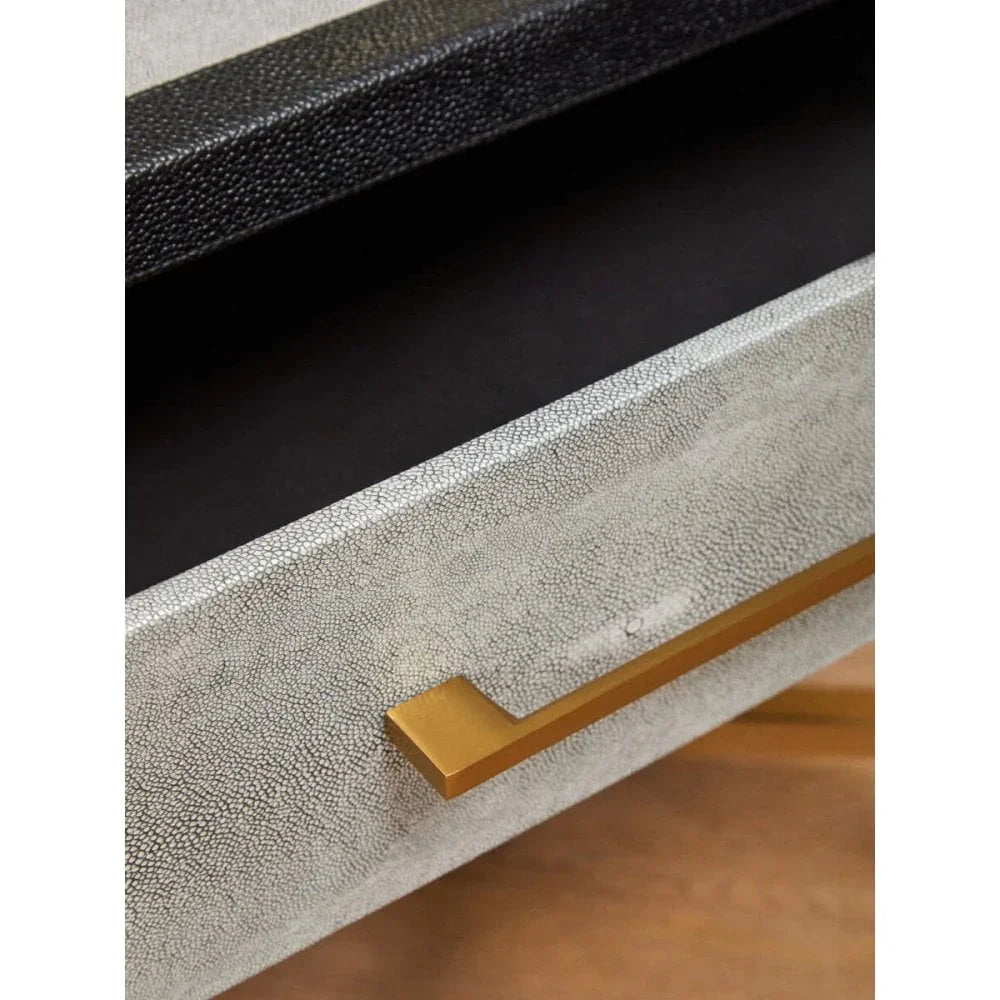Cadence Grey Shagreen Side Table