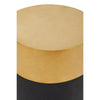 Cordoba Round Black Shagreen Stool