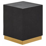 Cordoba Square Black Shagreen Stool