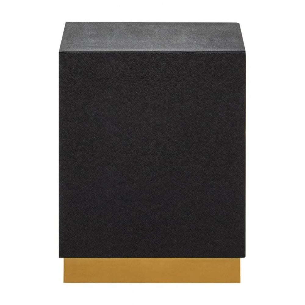 Cordoba Square Black Shagreen Stool