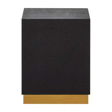 Cordoba Square Black Shagreen Stool