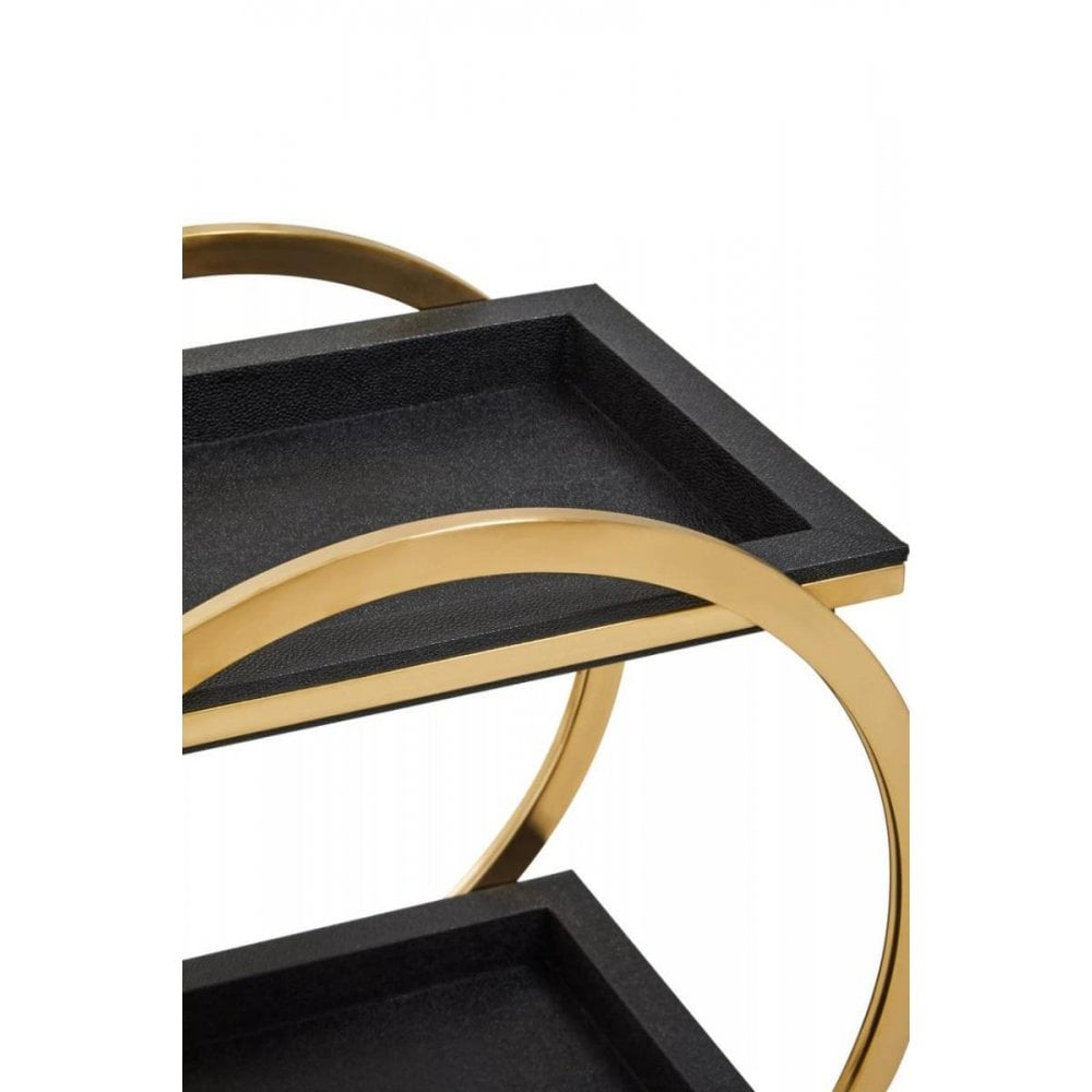 Cordoba Two Tier Black Serving Trolley