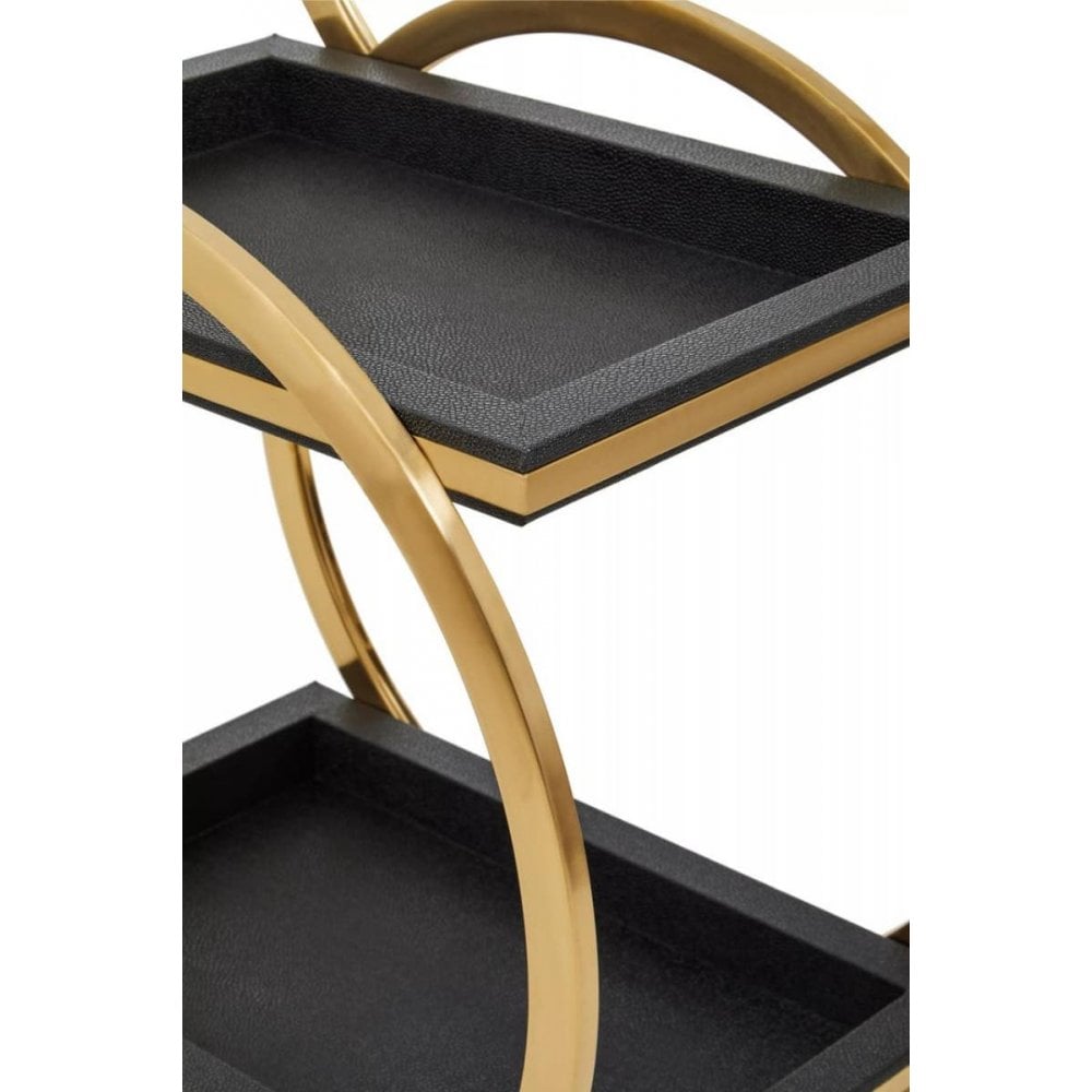 Cordoba Two Tier Black Serving Trolley