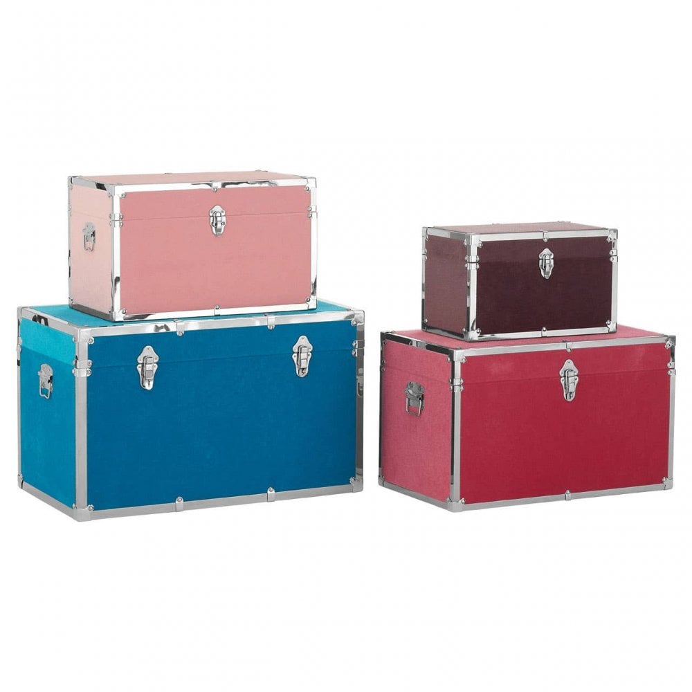 Clara Multicoloured Rectangular Trunks Set of 4