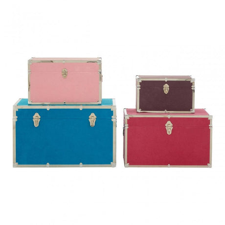 Clara Multicoloured Rectangular Trunks Set of 4