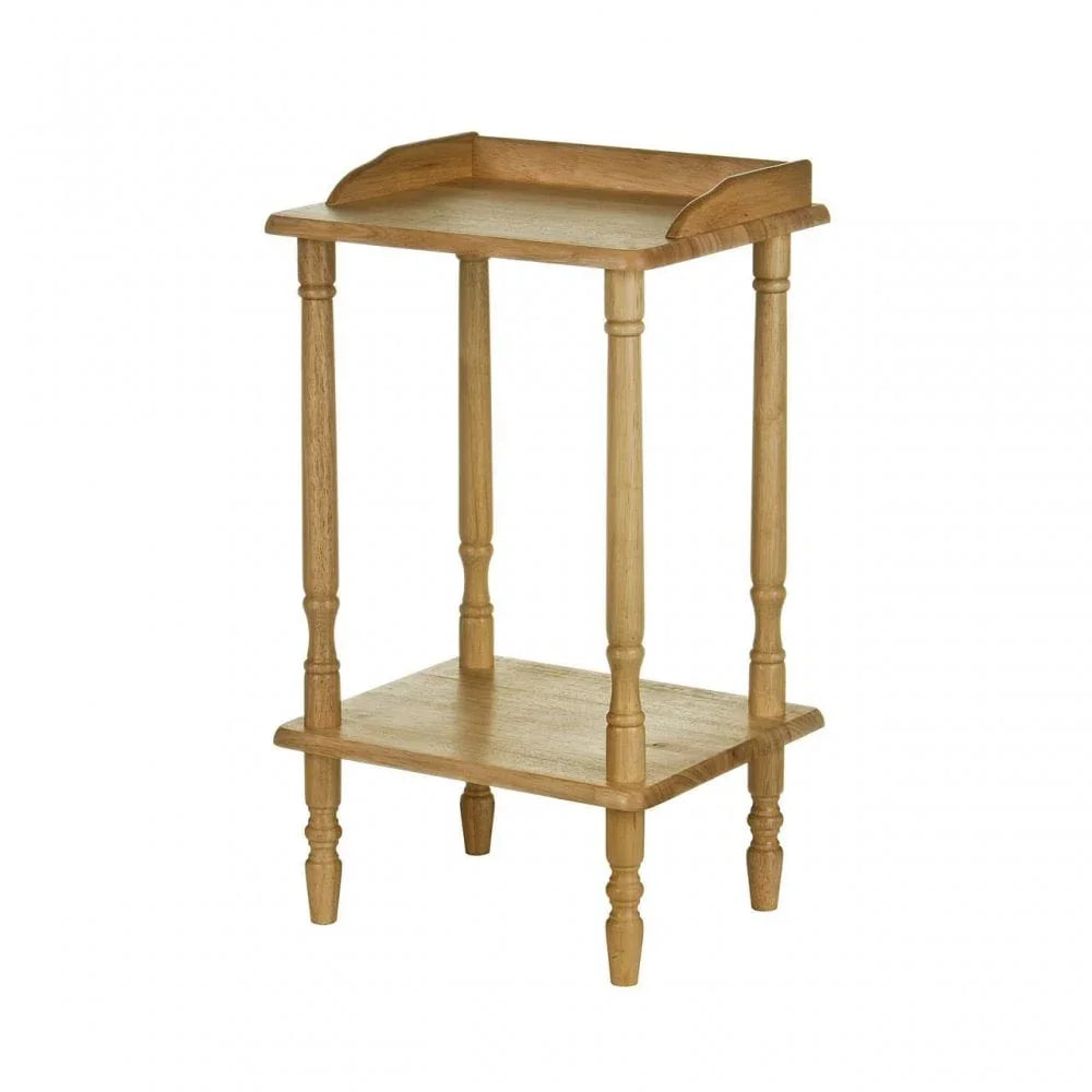 Selene Carved Rubberwood Side Table