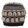 Safina Black Pouffe