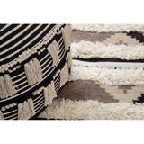 Safina Black Pouffe