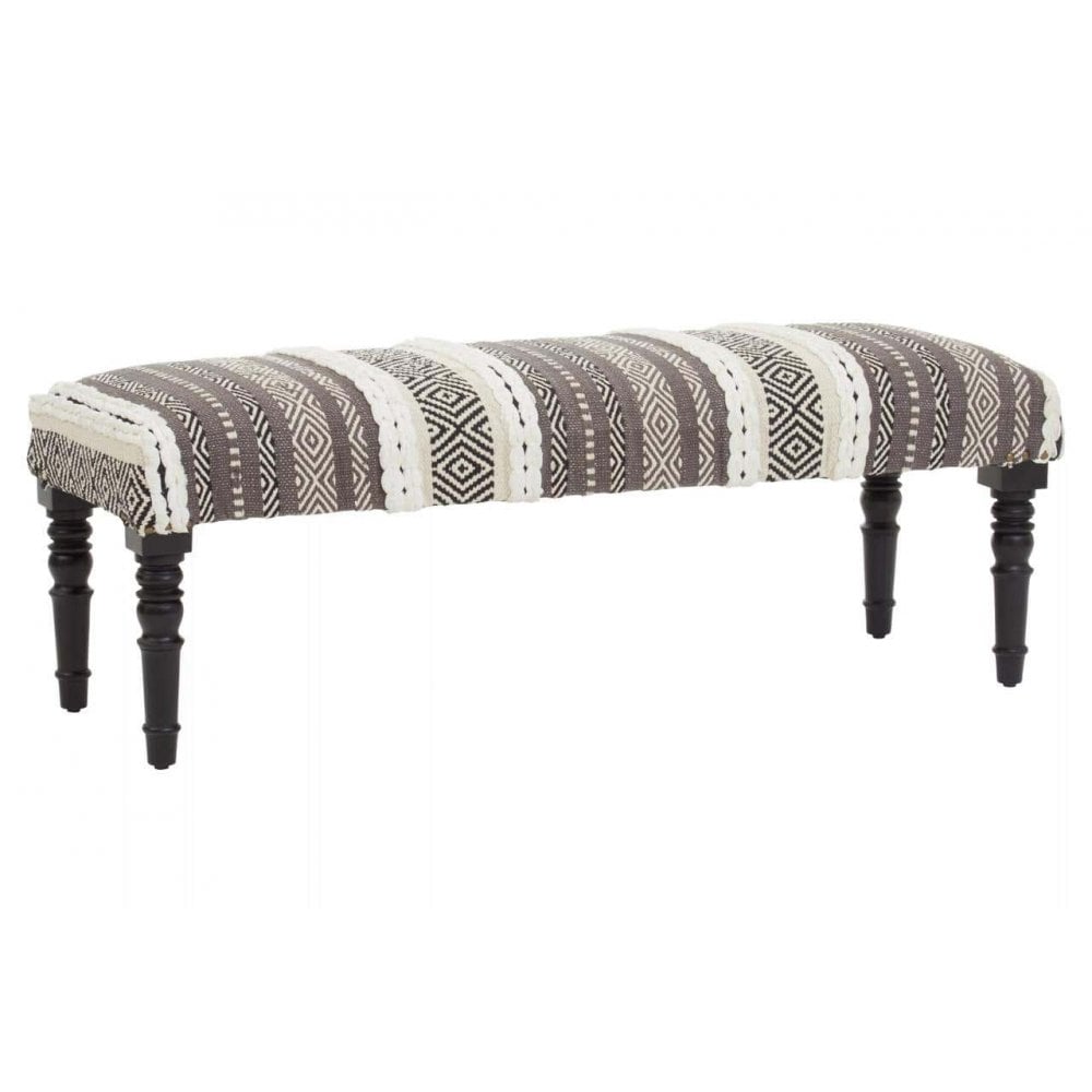 Safina Grey And White Bench