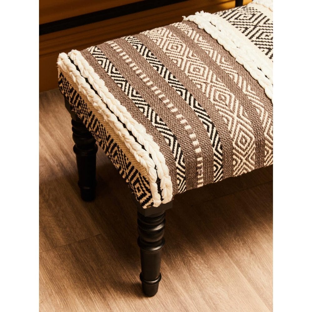 Safina Grey And White Bench