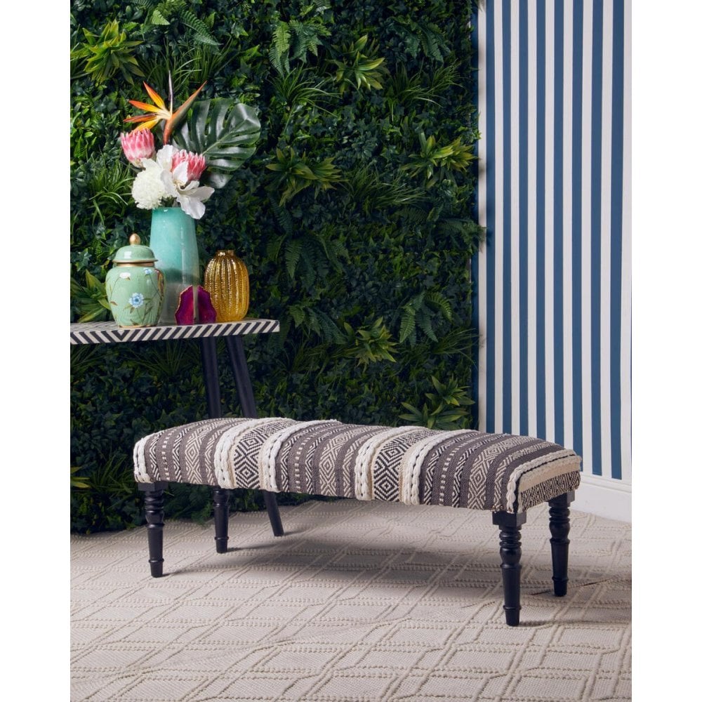 Safina Grey And White Bench