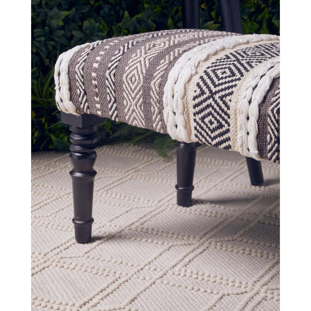 Safina Grey And White Bench
