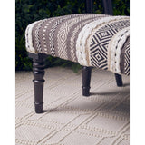 Safina Grey And White Bench
