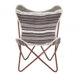 Safina Grey And White Butterfly Chair
