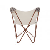Safina Grey And White Butterfly Chair