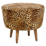 Safina Leopard Print Stool